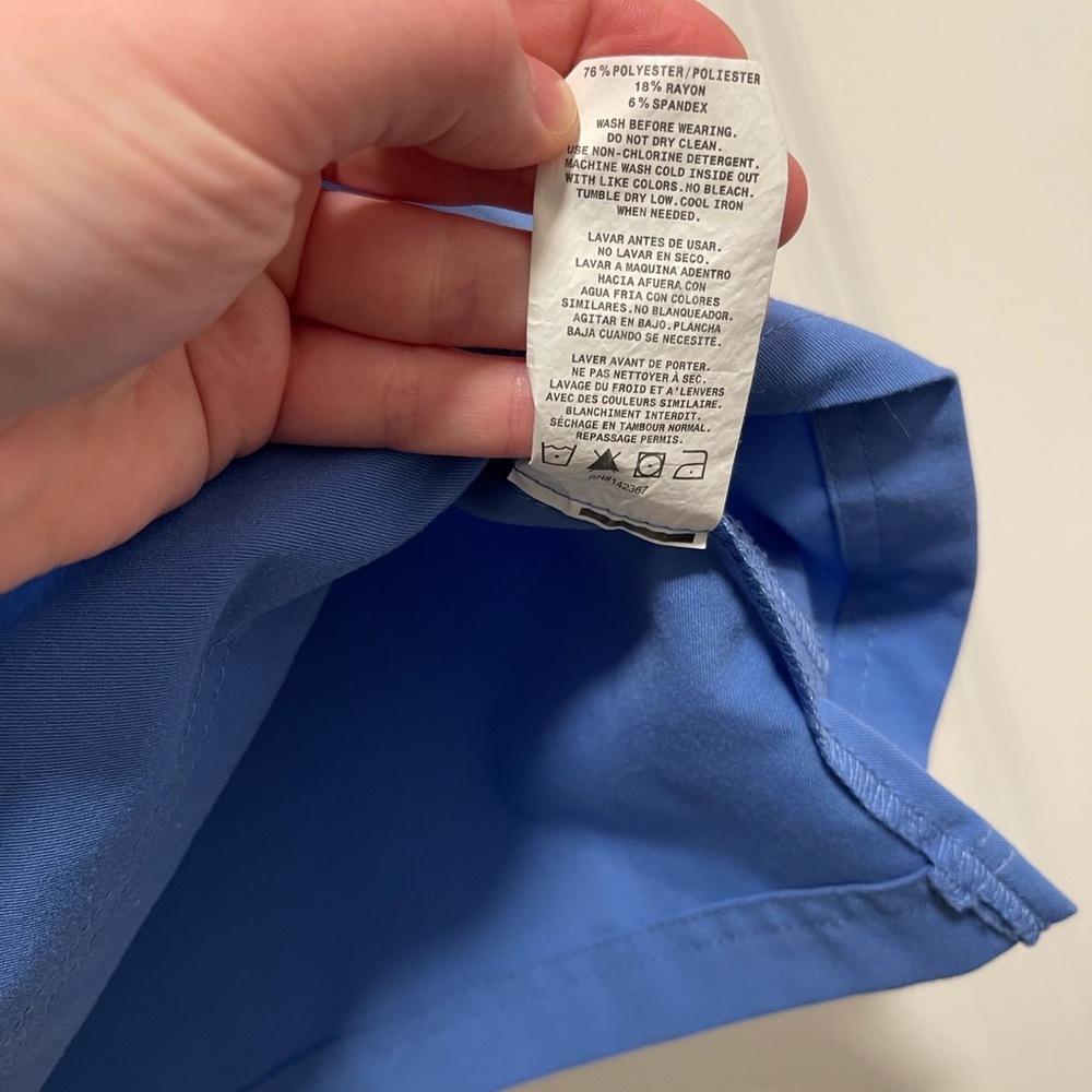 Jaanuu One Pocket Ceil Blue Scrub Top Medical Nursing Healthcare - size S - Picture 5 of 7